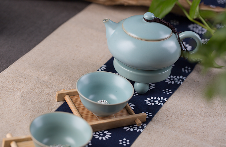 梅蘭竹菊銀瓷茶具